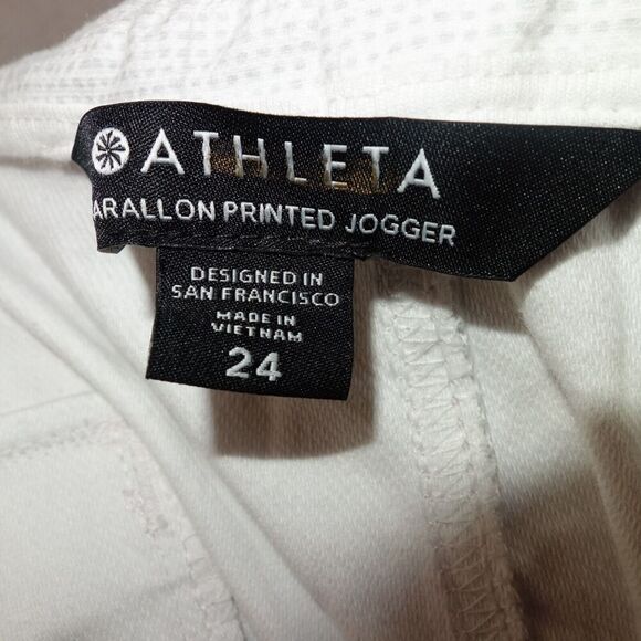 NEW Athleta Farallon Printed Joggers Pants White Grey Women's Plus Size 24 - Picture 11 of 12